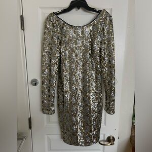 Sequence Dress Gold and Silver